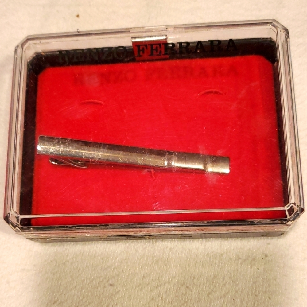 Vintage Renzo‎ Ferrara Silver Tie Clip